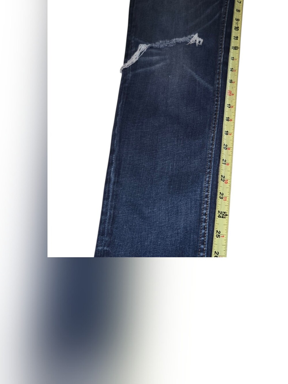 Women’s Mid-Blue Distressed Slim Jeans - Picture 6 of 10